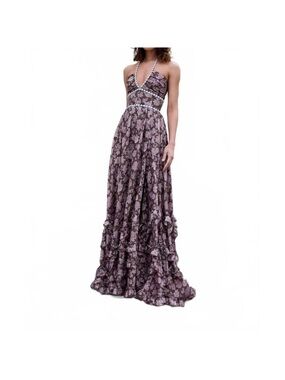 fitted lace wedding dress The Violet Dress in Victorian Blue Roses 2 / Victorian Blue Roses main image 1